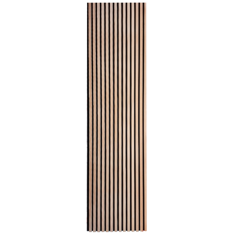 Pannello decorativo 3D noce chiaro fono assorbente 60x280x1,9 cm