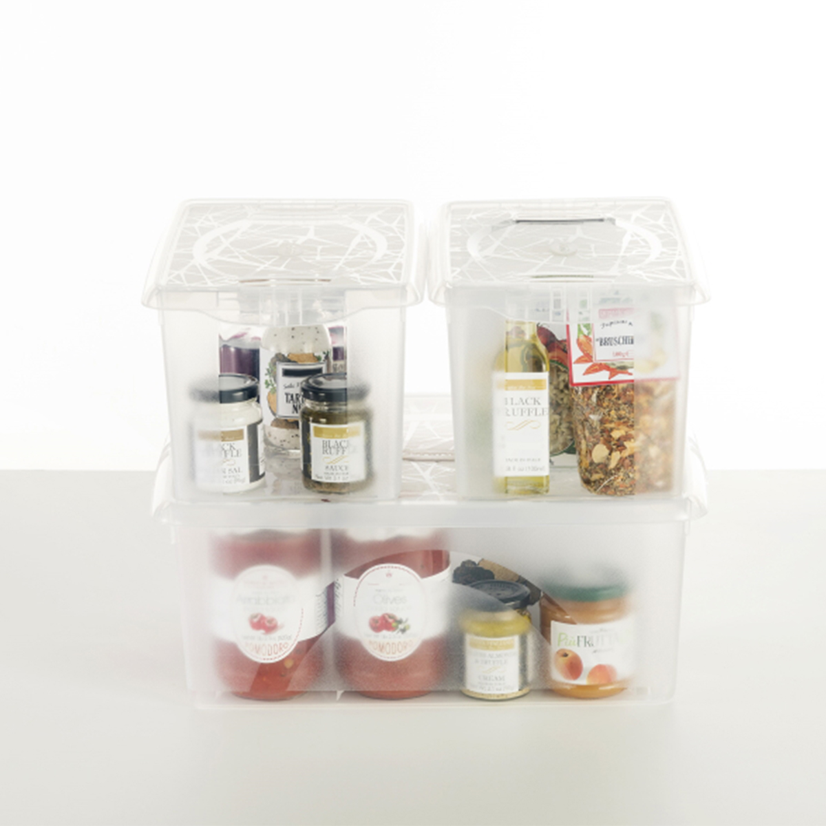 Confezione da 6 piccoli contenitori con coperchio mini scatola portaoggetti in plastica organizer trasparente (8,5 x 6,5 x 5 cm), scatola con coperchio piccolo contenitore (8,5 x 6,5 x 5 cm