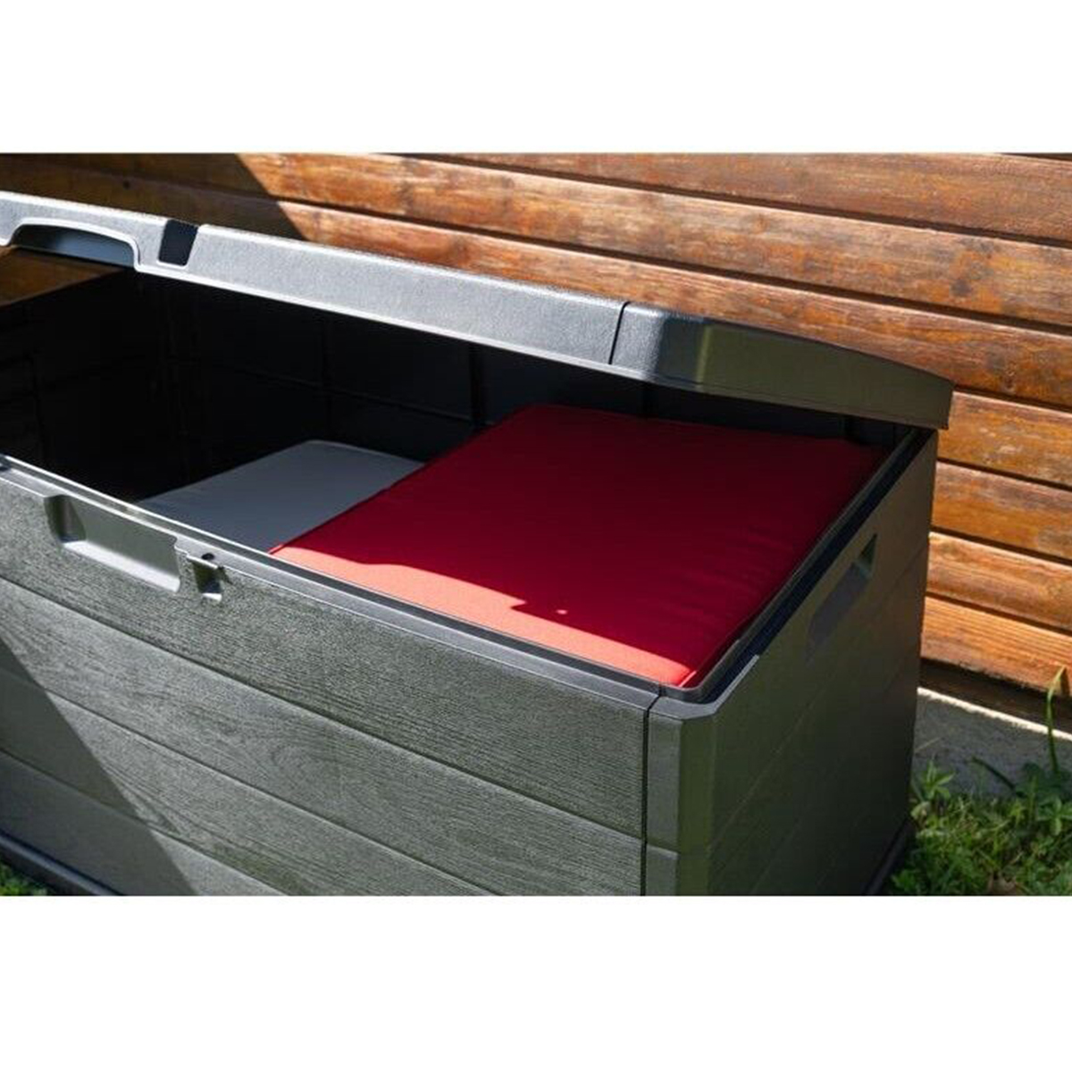 Baule Da Esterno Verde 129x67 Cm - Cassapanca Per Giardino, Terrazza O Patio - Foto 13