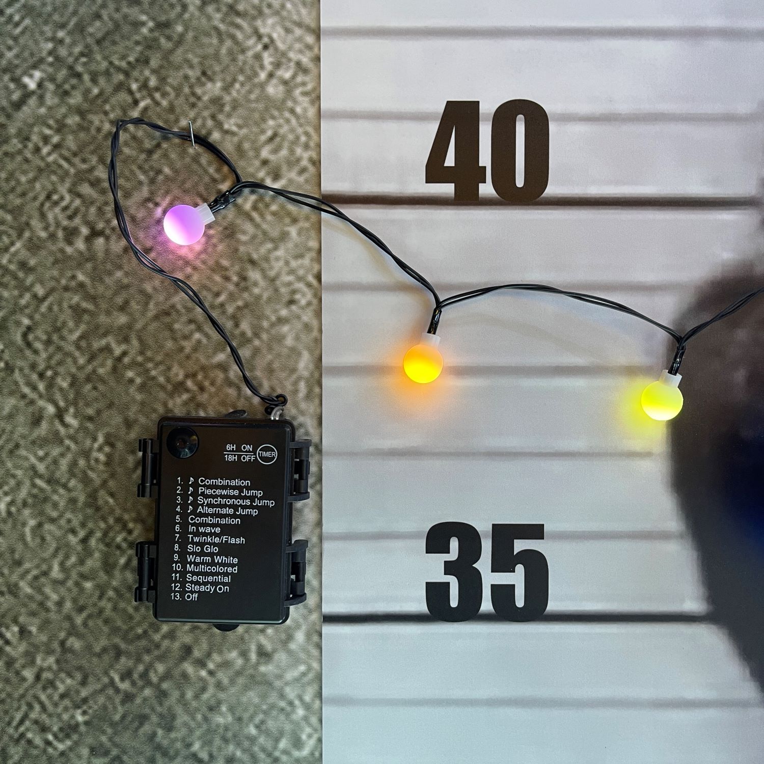 Catena Luminosa Bastoncini Zucchero 40 LED IP44 - 10 Pezzi 180cm