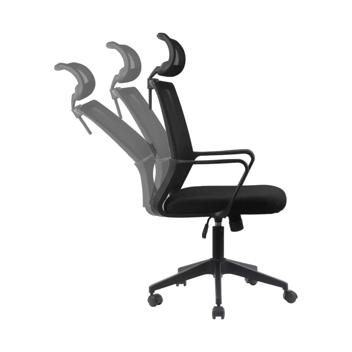 Vida Designs Morton Sedia Da Ufficio In Similpelle Grigia, Ergonomica Con Braccioli, Schienale Reclinabile E Ruote Girevoli